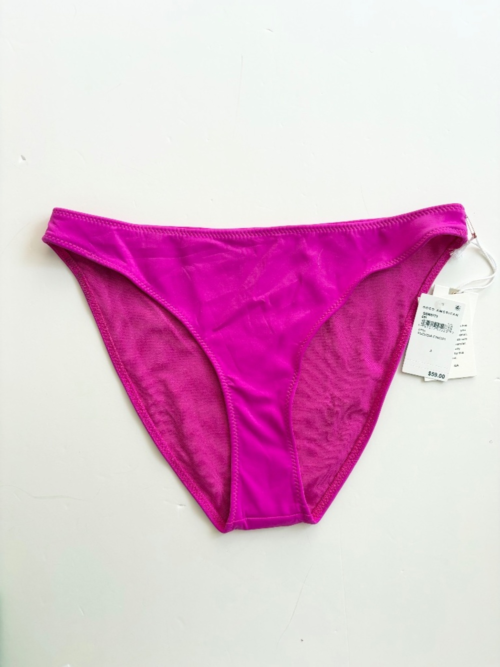 Good American high leg fuschia bottoms